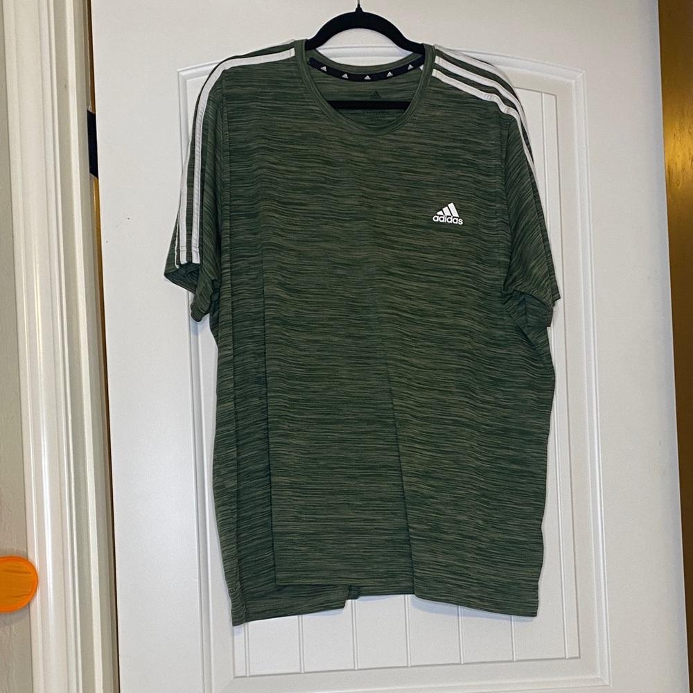 Adidas 3 Stripes Aeroready Primegreen Mens Short Sleeve Tee